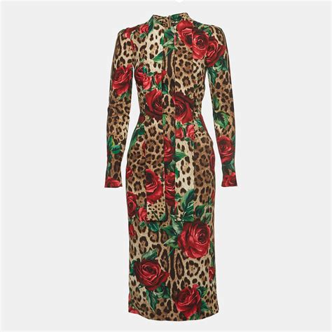 dolce gabbana vestito rose|dolce gabbana charmeuse midi dress.